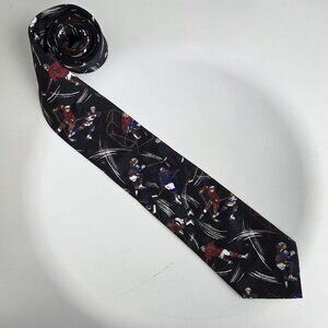 Vintage hockey neck tie vintage Protocol polyester